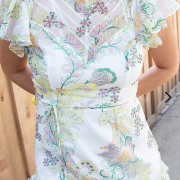 Brand New Ruffled Floral Mini Dress - Picture 4 of 5